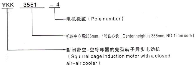 YKK系列(H355-1000)高压Y5001-2/1120KW三相异步电机西安泰富西玛电机型号说明